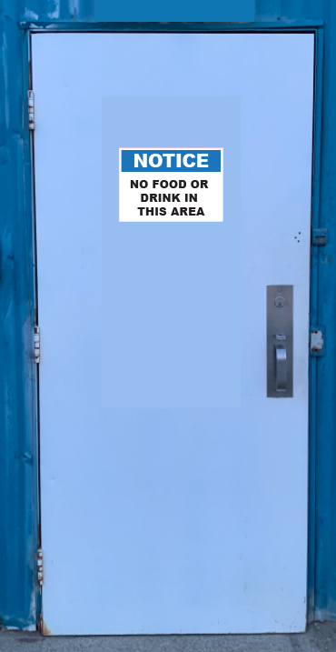 Notice: No Food or Drink in This Area