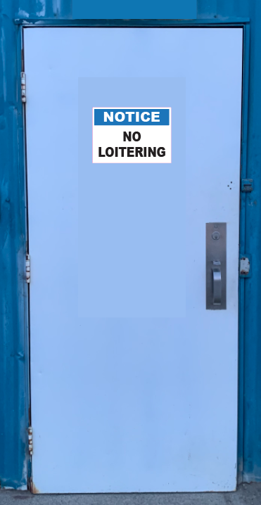 Notice: No Loitering